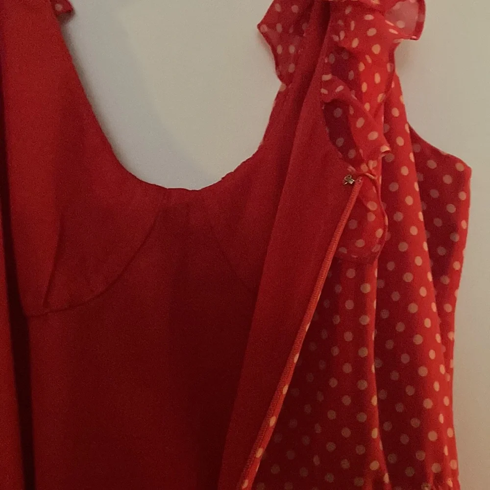 LOVERS + FRIENDS red polkadot maxi dress, size large - Picture 6 of 10